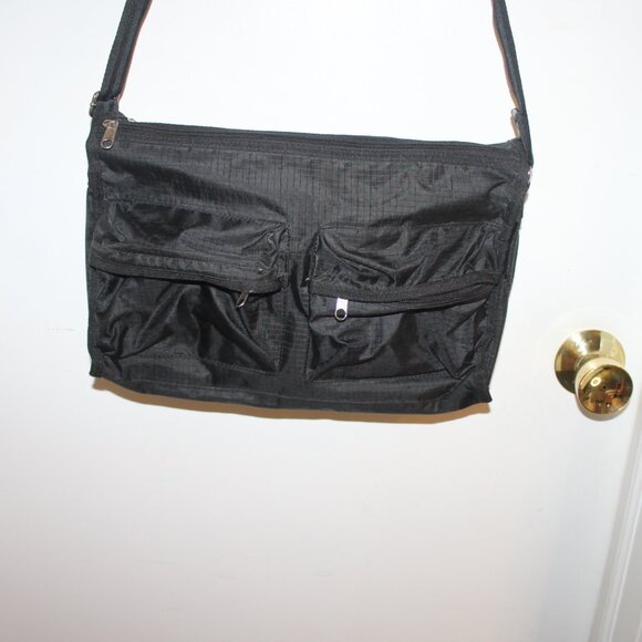 Vintage Over the Should Canvas Bag - Black - Picture 9 of 9